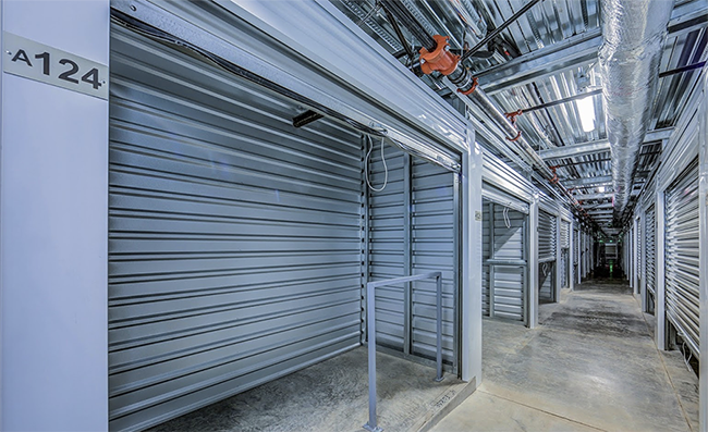 a photograph of the stainless steel interior of one of Exit 24 Storage's aluminum buildings